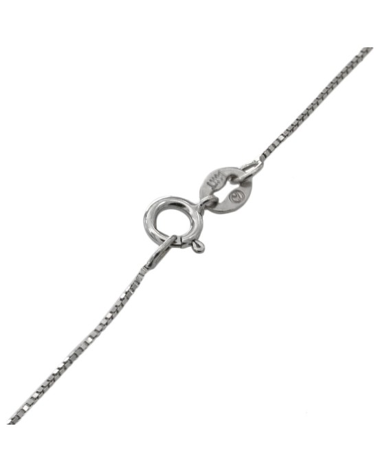 Marquise and Round Diamond Drop on Box Chain Necklace